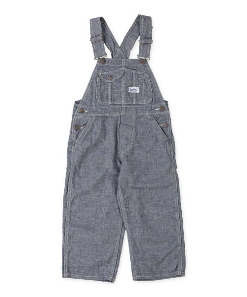 DENIM DUNGAREE(デニムダンガリー)/ピンチェックオーバーオール/ネイビー