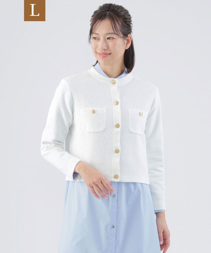 【TRANCE WORK】(44) コットン 花柄 レース ニットシャツ TRANCE WORK】(44) コットン 花柄 レース ニットシャツ（セール