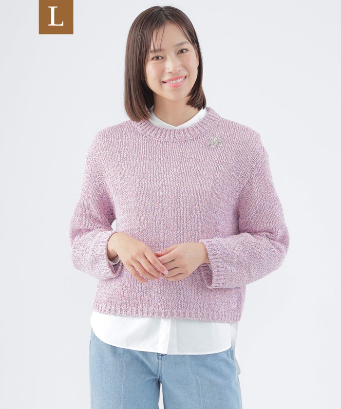 手編み風ピンクセーター 3c1563907549bba905bea081a17906