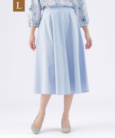 【L】【ウォッシャブル】【はっ水】【UV対策】タイプライターフレアスカート