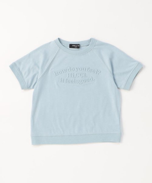 COMME CA ISM KIDS(コムサイズム（キッズ）)/エンボスロゴTシャツ/サックス