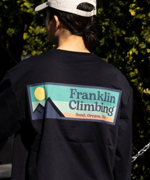 GLOSTER(GLOSTER)/【限定展開】【Franklin Climbing/フランクリンクライミング】バックプリントロンTee/ブラック