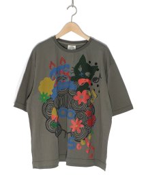 ScoLar(スカラー)/25周年スカラーちゃんとネコプリントTシャツ/チャコールグレー