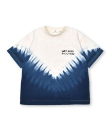 WASK(ワスク)/【接触冷感】段染めロゴ天竺Tシャツ(100~160cm)/オフホワイト系