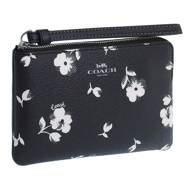 セール】COACH コーチ CORNER ZIP WRISTLET FLORAL PRINT コーナー