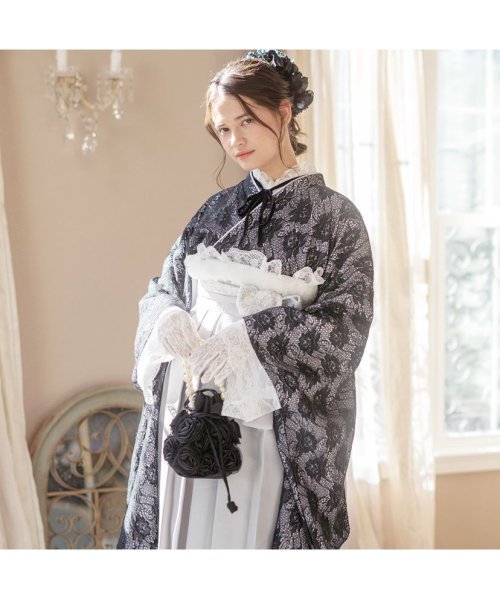 レース着物 バイカラー袴 フリル 5点セット 卒業袴 袴セット （袴  