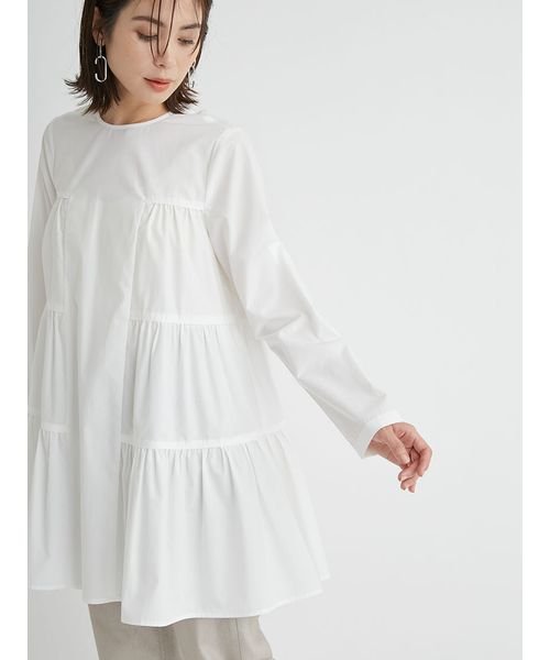 emmi atelier(emmi　atelier)/【emmi atelier】ティアードチュニックブラウス/WHT