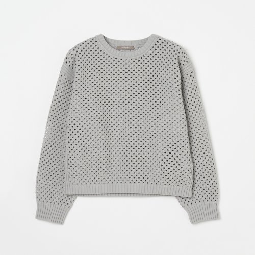 HELIOPOLE(エリオポール)/EYELET CREW NECK/グレー