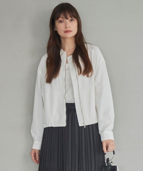 【接触冷感・UVカット・撥水・洗える】 ナイロンタスランツイル ブルゾン 