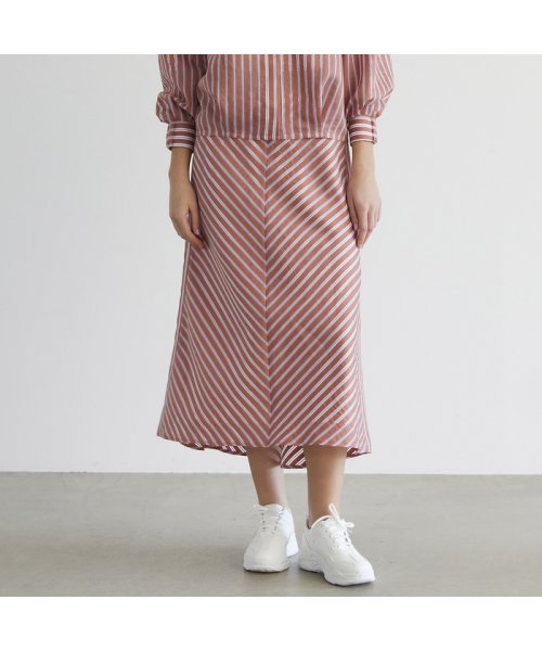 シアーストライプスカート 