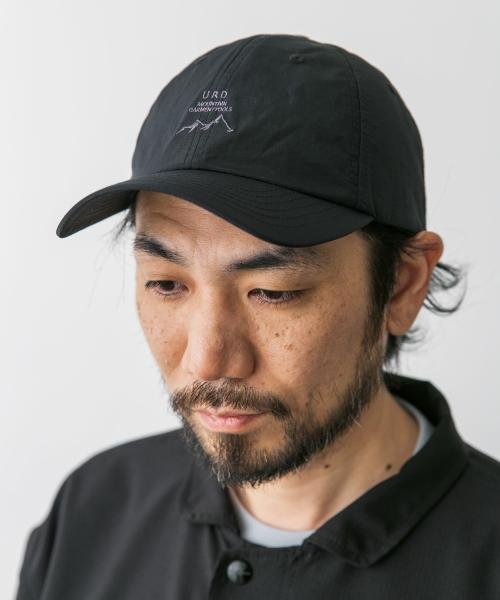 URBAN RESEARCH DOORS(アーバンリサーチドアーズ)/URD ナイロン刺繍CAP/BLACK