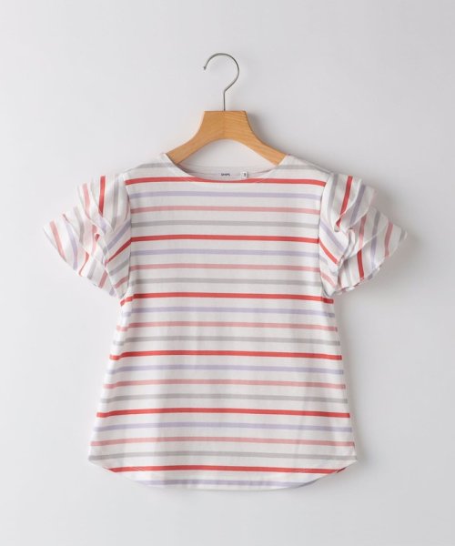 SHIPS KIDS(シップスキッズ)/SHIPS KIDS:80～90cm / オーガニック コットン フリル スリーブ TEE/ピンク