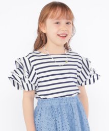 SHIPS KIDS(シップスキッズ)/SHIPS KIDS:100～130cm / オーガニック コットン フリル スリーブ TEE/ブルー