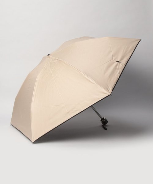 POLO RALPH LAUREN(umbrella)(ポロラルフローレン（傘）)/晴雨兼用折りたたみ日傘　ワンポイントオーバーロック/ベージュ