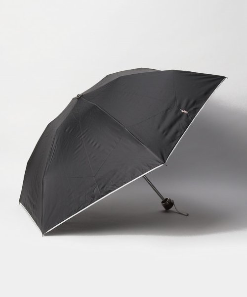 POLO RALPH LAUREN(umbrella)(ポロラルフローレン（傘）)/晴雨兼用折りたたみ日傘　ワンポイントオーバーロック/ブラック