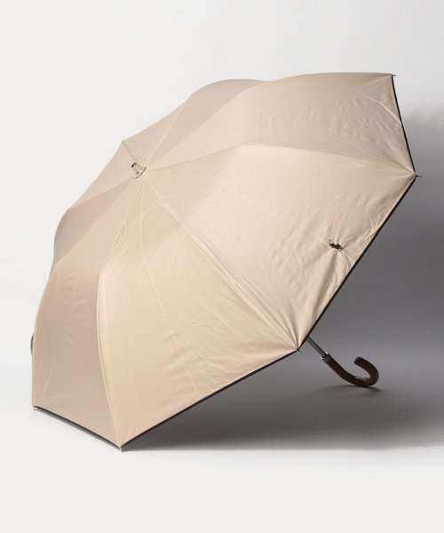 POLO RALPH LAUREN(umbrella)(ポロラルフローレン（傘）)/晴雨兼用折りたたみ日傘　ワンポイントオーバーロック/ベージュ