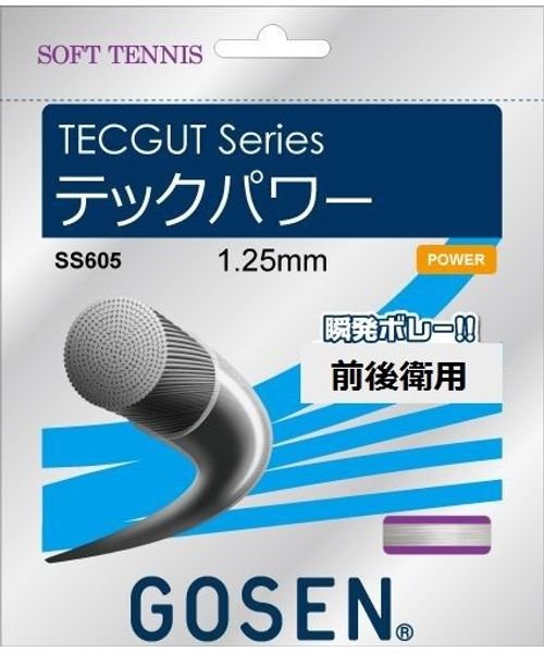 GOSEN(ゴーセン)/テックパワー （前後衛用）/クリアブラック