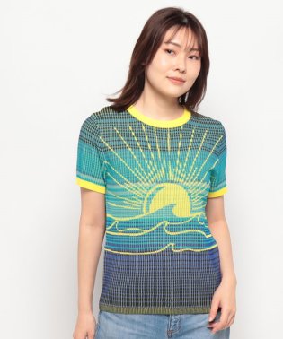 Desigual/波モチーフ ニットTシャツ/505805529