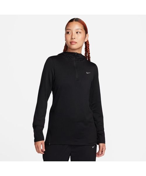 NIKE(NIKE)/ナイキ ウィメンズ スイフト エレメント DF UV L/S フーディ/BLACK/REFSIL