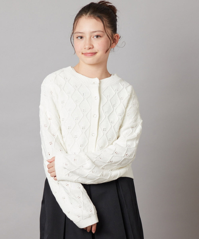 ファミリア familiar カーディガン 美品 familiarカーデ110美品 可愛い