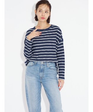 Levi's/ロングスリーブTシャツ ネイビーストライプ MARGOT/505901752