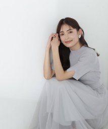 NATURAL BEAUTY BASIC/チュールドッキングニットワンピース/505935447