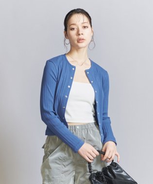 BEAUTY&YOUTH UNITED ARROWS/【WEB限定】フェイクパールスナップボタン リブカーディガン －ウォッシャブル－/505935734