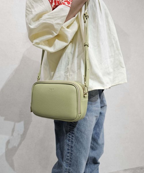 UNGRID bag(アングリッド　バッグ)/お財布ショルダーバッグ 多機能ポシェット　パスポートケース　スマホ入れ/GRN