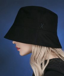Varzar(バザール)/【Varzar/バザール】ハット バケットハット バケハ 帽子 コットン100% 紫外線対策 韓国 STUD DROP OVER FIT BUCKET HAT/ブラック 