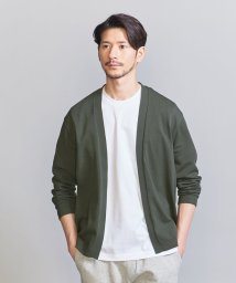 BEAUTY&YOUTH UNITED ARROWS(ビューティーアンドユース　ユナイテッドアローズ)/【WEB限定 WARDROBE SMART】KOUKIN ハイゲージ ニット ボタンレス カーディガン/DKGREEN