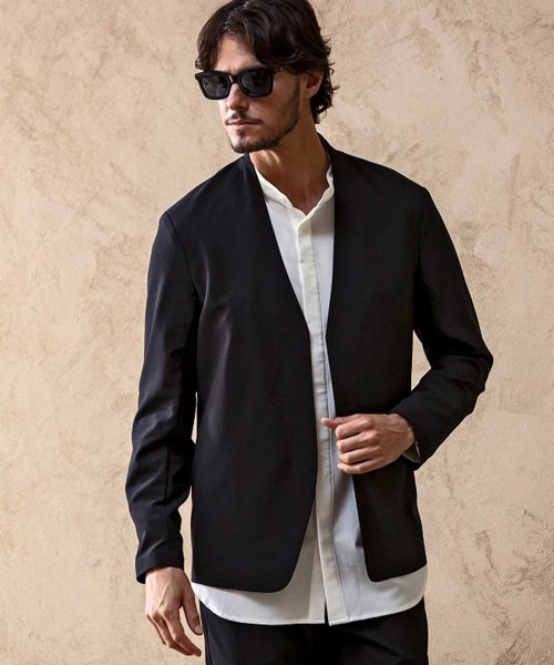 1PIU1UGUALE3 RELAX(ウノピゥウノウグァーレトレ リラックス)ノーカラージャケット 1PIU1UGUALE3