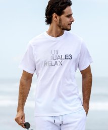 1PIU1UGUALE3 RELAX/1PIU1UGUALE3 RELAX(ウノピゥウノウグァーレトレ リラックス)ラインストーンロゴ半袖Tシャツ/505944364