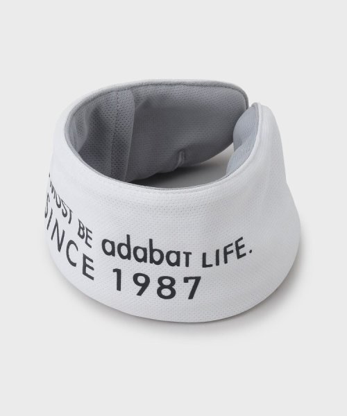 adabat(アダバット)/ロゴデザイン ネッククーラー/ホワイト（001）