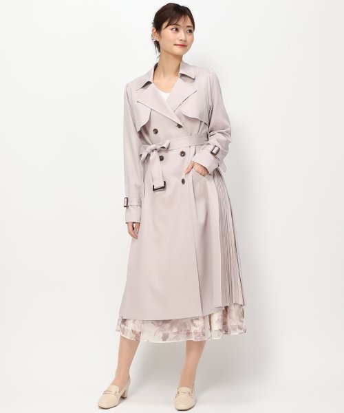 【2024春夏新作】サイドプリーツトレンチコート/MM418602 