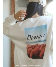 Green Parks(グリーンパークス)/●DOONA! ロゴptルーズスウェット/ホワイト