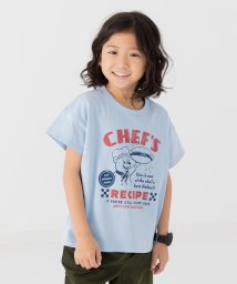 chil2(チルツー)/プリント半袖Tシャツ/サックス