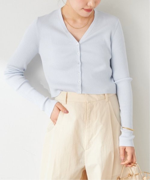 Plage(プラージュ)/V－Neck Cropped カーディガン/サックスブルー