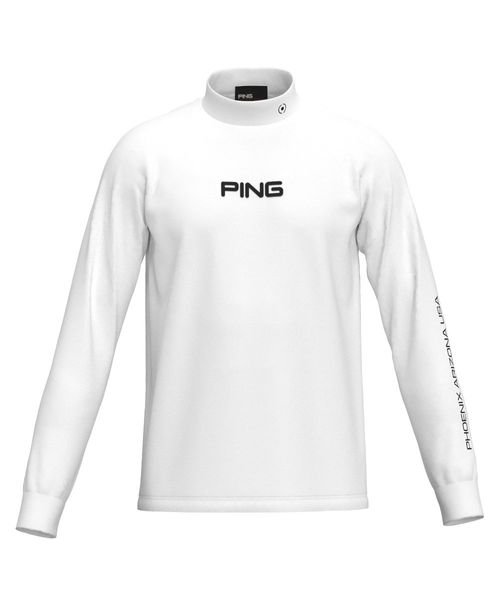 PING(ピン)/エアーフレイクハイネックシャツ/030ホワイト