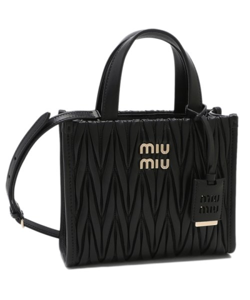 MIUMIU(ミュウミュウ)/ミュウミュウ ハンドバッグ ショルダーバッグ マテラッセ ブラック レディース MIU MIU 5BA277 N88 F0002 OOO/その他