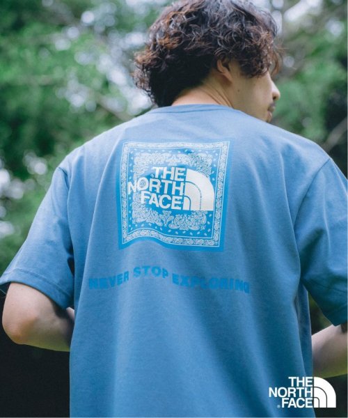 417 EDIFICE(フォーワンセブン　エディフィス)/【THE NORTH FACE】S/S Bandana Square Logo Tee/ネイビー