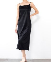fran de lingerie(フランデランジェリー)/美シルエットを作るこだわりパターンお洋服に合わせて丈を選べる 「スリップ ベーシックインナー」 ベーシックインナー/ブラック