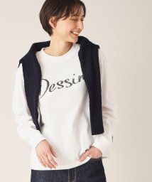 Dessin(デッサン)/【洗える】デッサンロゴ ロングスリーブTシャツ/ホワイト（001）