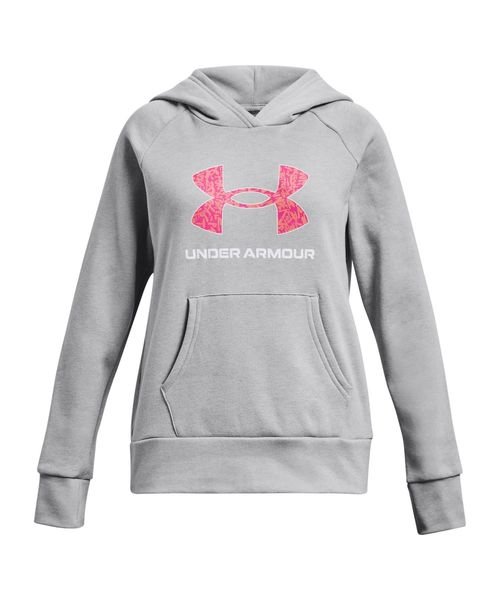 UNDER ARMOUR(アンダーアーマー)/UA RIVAL FLEECE BIG LOGO PRINT FILL HOODIE/MODGRAY//WHITE