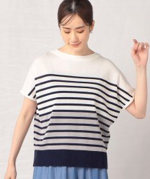  Comme ca Mature/グラデーションボーダー フレンチスリーブ ニットＴシャツ/505916737