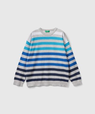 BENETTON (UNITED COLORS OF BENETTON BOYS)/キッズマルチボーダークルーネック長袖ニット・セーターB/505932841