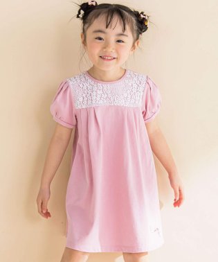 Noeil aime BeBe/シフォンフラワーヨークレースパフスリープワンピース(80~130cm)/505950654