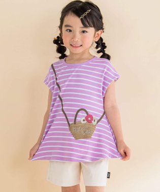 Noeil aime BeBe/花かごAラインTシャツ＆ニットツイルパンツセット(80~130cm)/505950655