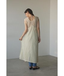 BLACK BY MOUSSY(ブラックバイマウジー)/2way mesh knit dress/WHT