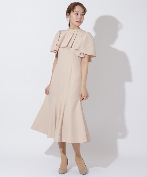 パールボレロ風レイヤードドレス 