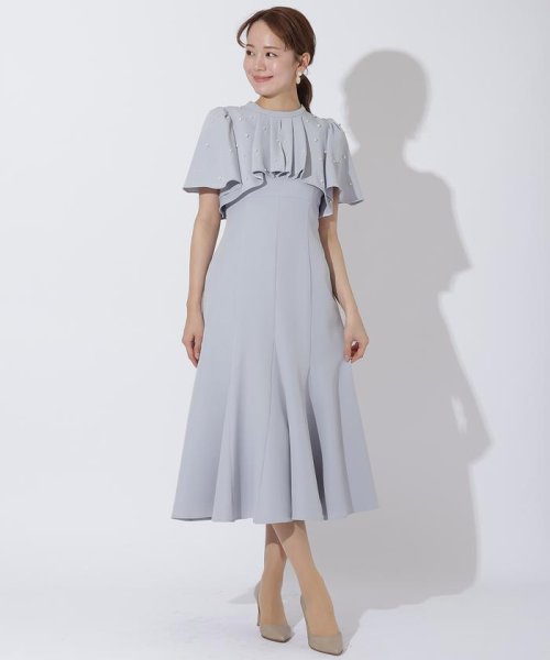 パールボレロ風レイヤードドレス 